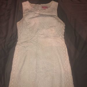Lilly Pulitzer Shift Dress Size 4 White- Mila Lace